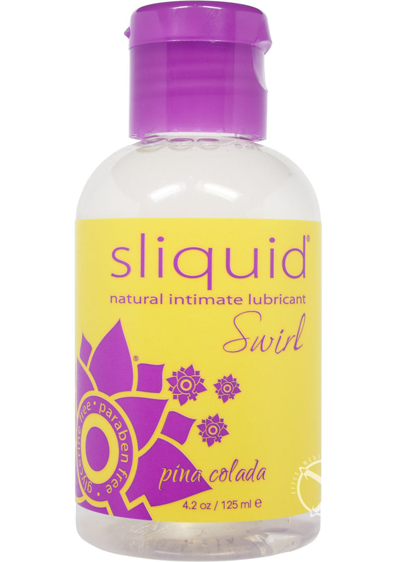 Sliquid Naturals Swirl Water Based Flavored Lubricant Pina Colada - 4oz