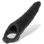 Snake Deep-Reacher Silicone Cocksheath - Black/Black Ice