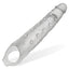 Snake Deep-Reacher Silicone Cocksheath - Clear/Clear Ice