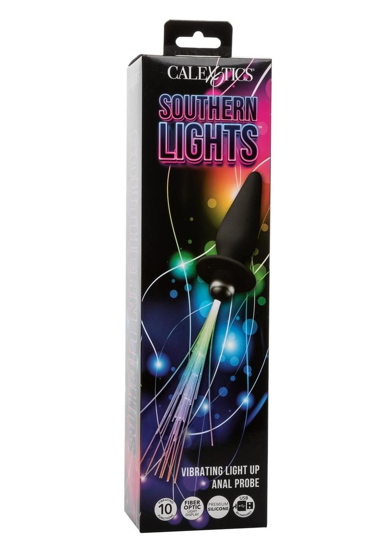 Southern Lights Rechargeable Silicone Vibrating Light Up Anal Probe
