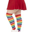 Spandex Acrylic Rainbow Striped Thigh Highs - 1x-2x - Multicolor