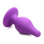 Squeeze-It Squeezable Silicone Tapered Anal Plug - Purple - Medium