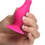 Squeeze-It Squeezable Silicone Tapered Anal Plug - Pink - Small