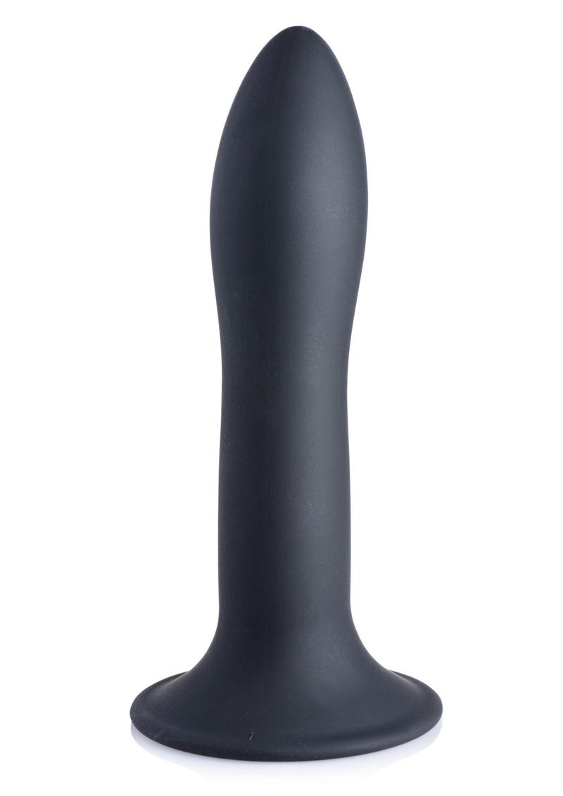 Squeeze-It Squeezable Slender Silicone Dildo - Black - 5.3in