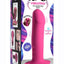 Squeeze-It Vibrating Squeezable Rechargeable Silicone Phallic Dildo - Pink