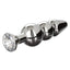 Star Fucker Beaded Plug Silicone Dual Enhancer - Black/Metal