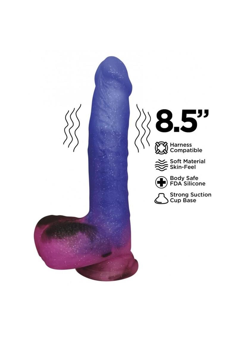 Stardust Milky Way Silicone Dildo - Multicolor - 8.5in