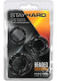 Stay Hard Beaded Cock Rings (3 Sizes - Black