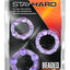 Stay Hard Beaded Cock Rings (3 Sizes - Purple