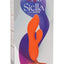 Stella Liquid Silicone Dual Teaser Rechargeable Vibrator - Orange