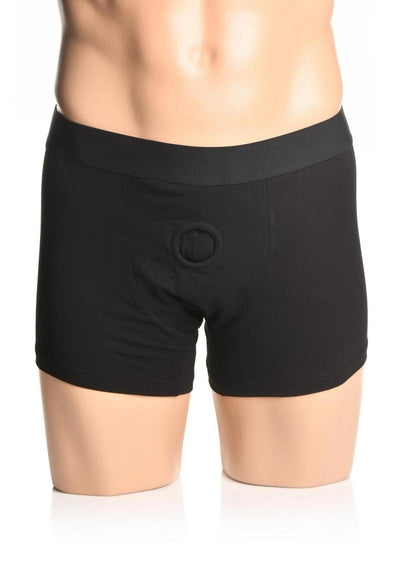 Strap U Armor Mens Boxer Harness with O-Ring - Black - Large/Medium