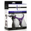 Strap U Bodice Deluxe Leather Corset Harness - Metal/Purple