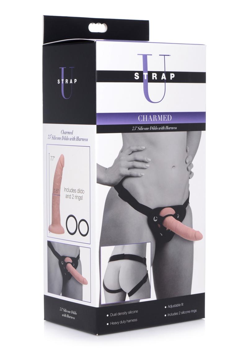 Strap-U Charmed Silicone Dildo with Harness
