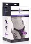 Strap U Comfort Ride Black Strap-On Harness with Purple 7in Dildo - Purple