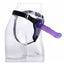 Strap U Comfort Ride Black Strap-On Harness with Purple 7in Dildo