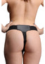 Strap U Crave Double Penetration Faux Leather Strap-On - Black