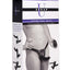 Strap U Double Take Double Penetration Rechargeable Silicone Vibrating Strap-On Harness - Black