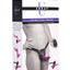 Strap U Double Take Double Penetration Rechargeable Silicone Vibrating Strap-On Harness - Purple