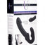 Strap U Evoke Super Charged Rechargeable Silicone Vibrating Strapless Strap-On - Black