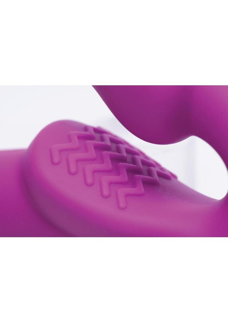 Strap U Evoke Vibrating Silicone Strapless Strap-On - Pink