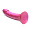 Strap U G-Tastic Metallic Silicone Dildo - Pink - 7in