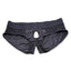 Strap U Lace Envy Black Crotchless Panty Harness - L/XL