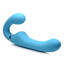 Strap U Mighty Rider 10x Silicone Rechargeable Strapless Strap-On - Blue