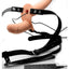 Strap U Power Pegger Silicone Vibrating Double Pleasure 6.5in Dildo with Harness - Flesh/Vanilla