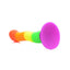 Strap U Proud Rainbow Silicone Dildo with Harness