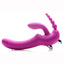 Strap U Regal Rider Vibrating Silicone Strapless Strap-On Triple G 6in Dildo - Purple