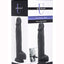 Strap U Silicone Dildo with Balls - Black