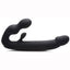 Strap U Tri-Volver Rechargeable Silicone Strapless Strap-On - Black