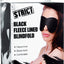 Strict Black Fleece Lined Blindfold