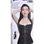 Strict Lace-Up Corset Vest and Thong - Black - Large