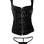 Strict Lace-Up Corset Vest and Thong