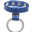 Strict Leather Cock Gear Leather and Steel Cock and Ball Ring - Blue/Metal