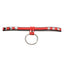 Strict Leather Cock Gear Leather and Steel Cock and Ball Ring - Metal/Red
