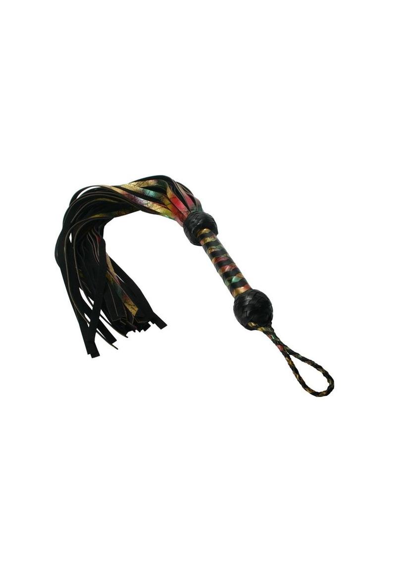 Strict Leather Rainbow Lambskin Flogger - Multicolor