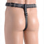 Strict Male Chastity Harness with Silicone Anal Plug