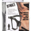 Strict Male Chastity Harness with Silicone Anal Plug - Black