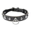 Strict Rhinestone Choker with O-Ring - Black/Clear