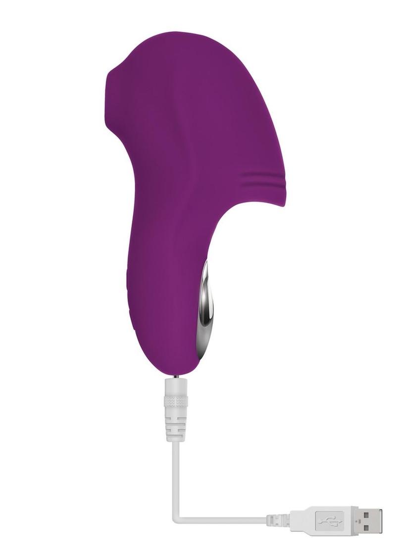 Sucker For You Silicone Rechargeable Clitoral Stimulator - Purple