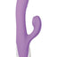 Super Sucker Rechargeable Silicone G-Spot Vibrator with Clitoral Stimulator - Pink/Purple