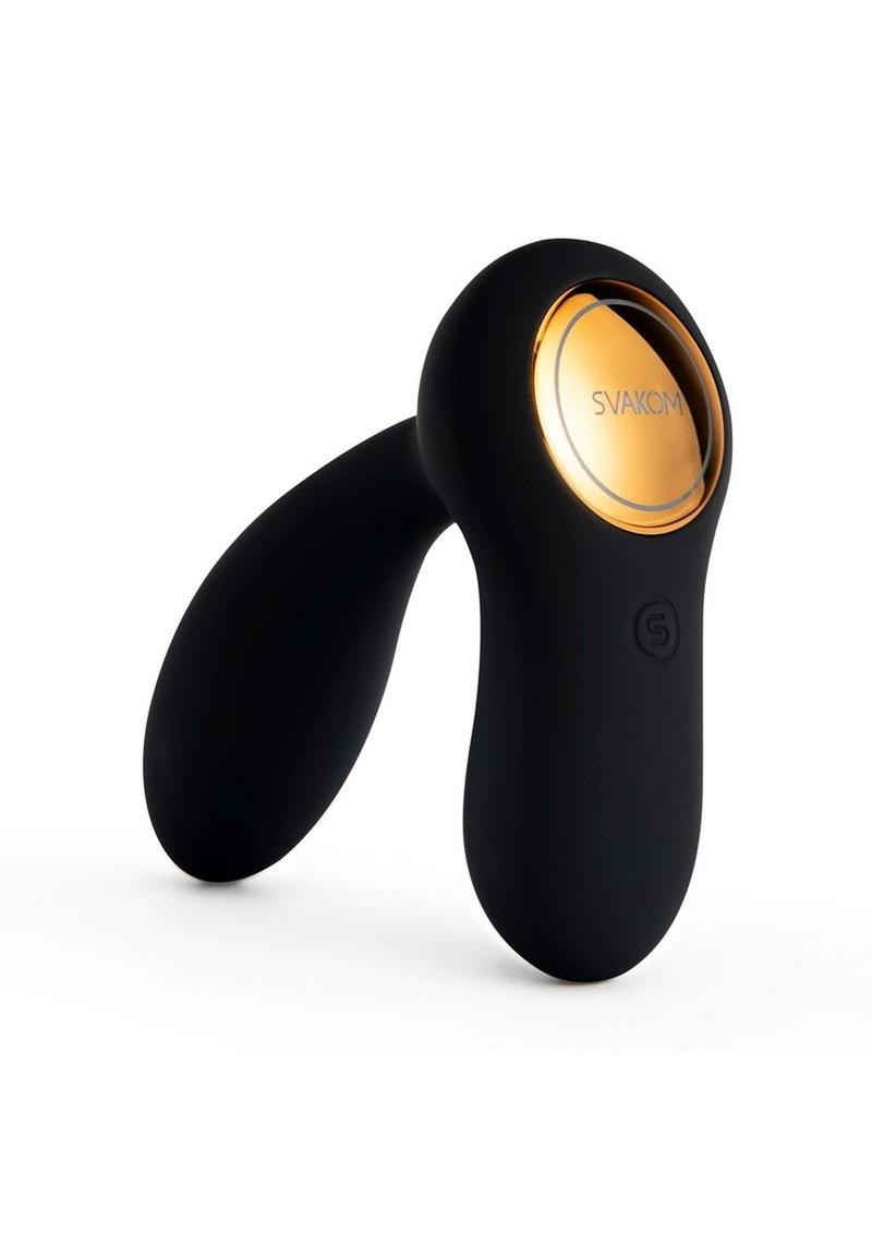 Svakom Vick Neo Silicone Prostate Massager - Black/Gold