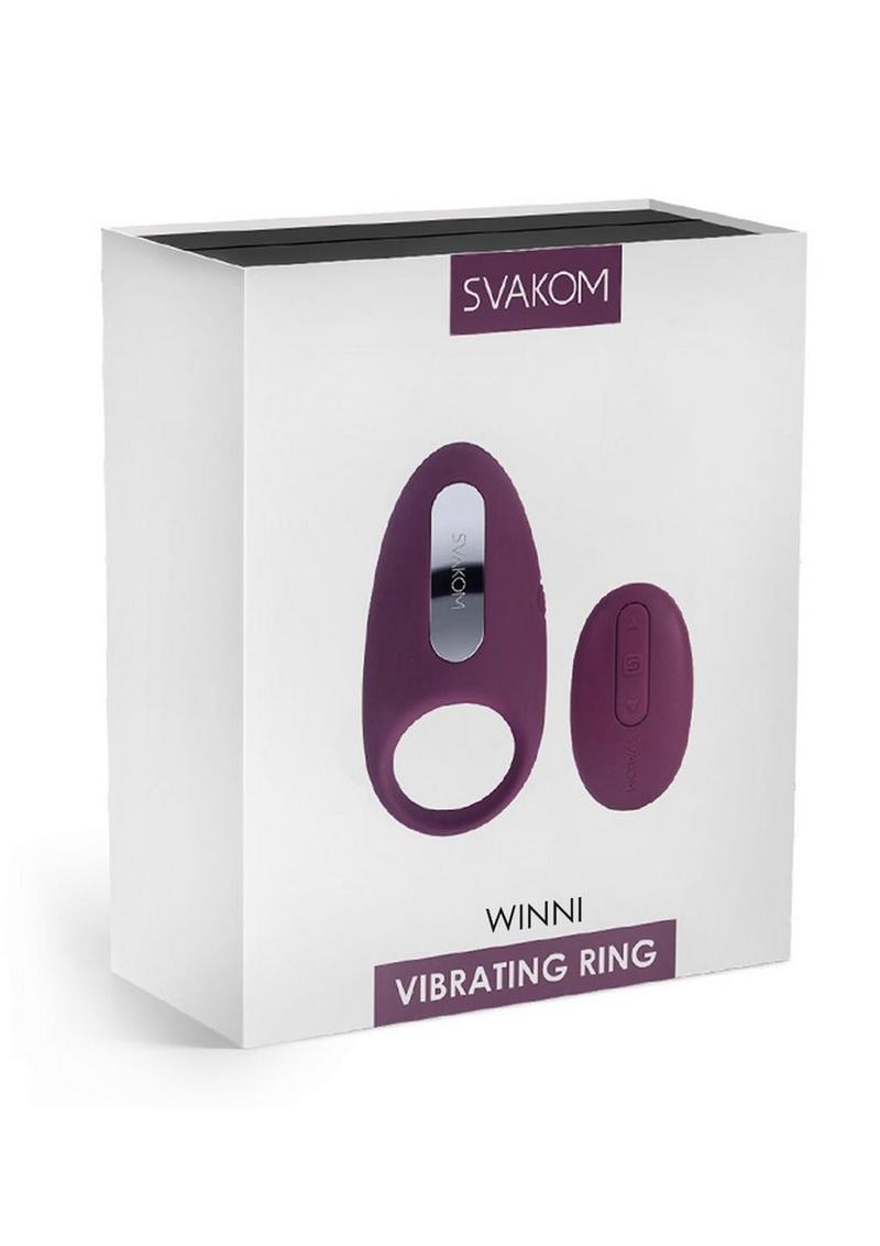 Svakom Winni Silicone Rechargeable Clitoral Stimulator Couple's Ring with Remote