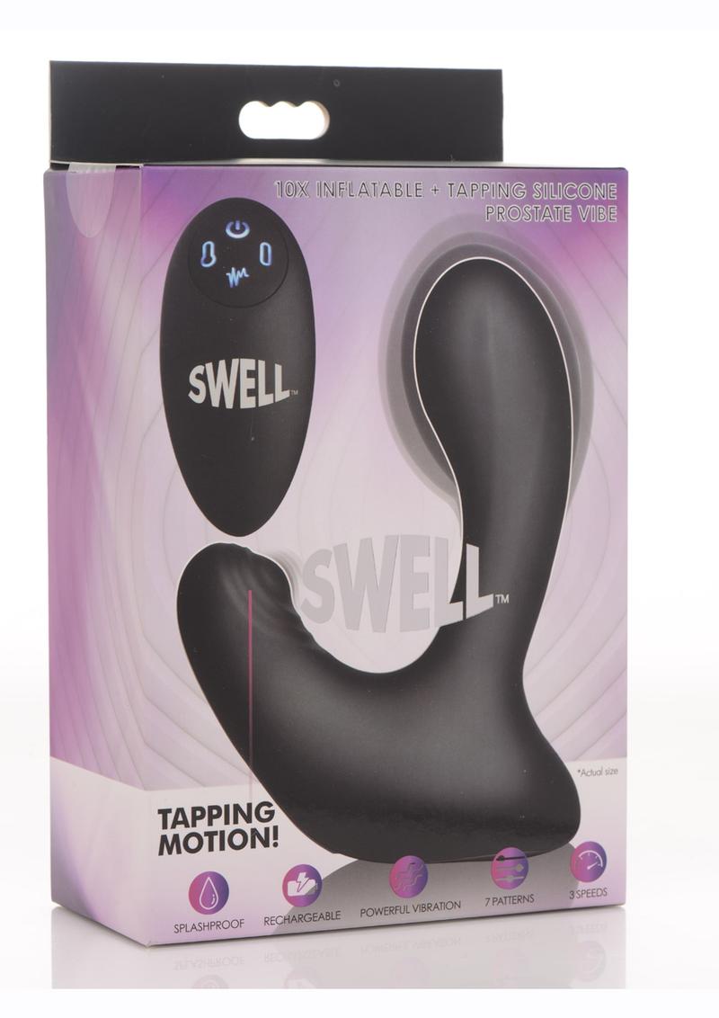 Swell 10x Inflatable and Tapping Rechargeable Silicone Prostate Vibrator with Remote Control