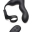 Swell Rechargeable Silicone Inflatable 10x Vibrating Prostate Plug with Cock and Ball Ring and Remote Control - Black