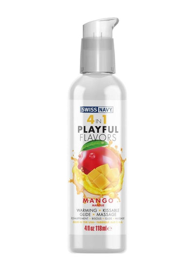 Swiss Navy 4 In 1 Flavored Lubricant 4oz - Mango