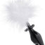 Tailz Fluffer Bunny Tail Glass Anal Plug - Black/White