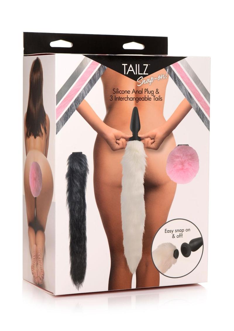 Tailz Silicone Anal Plug and 3 Interchangeable Tails